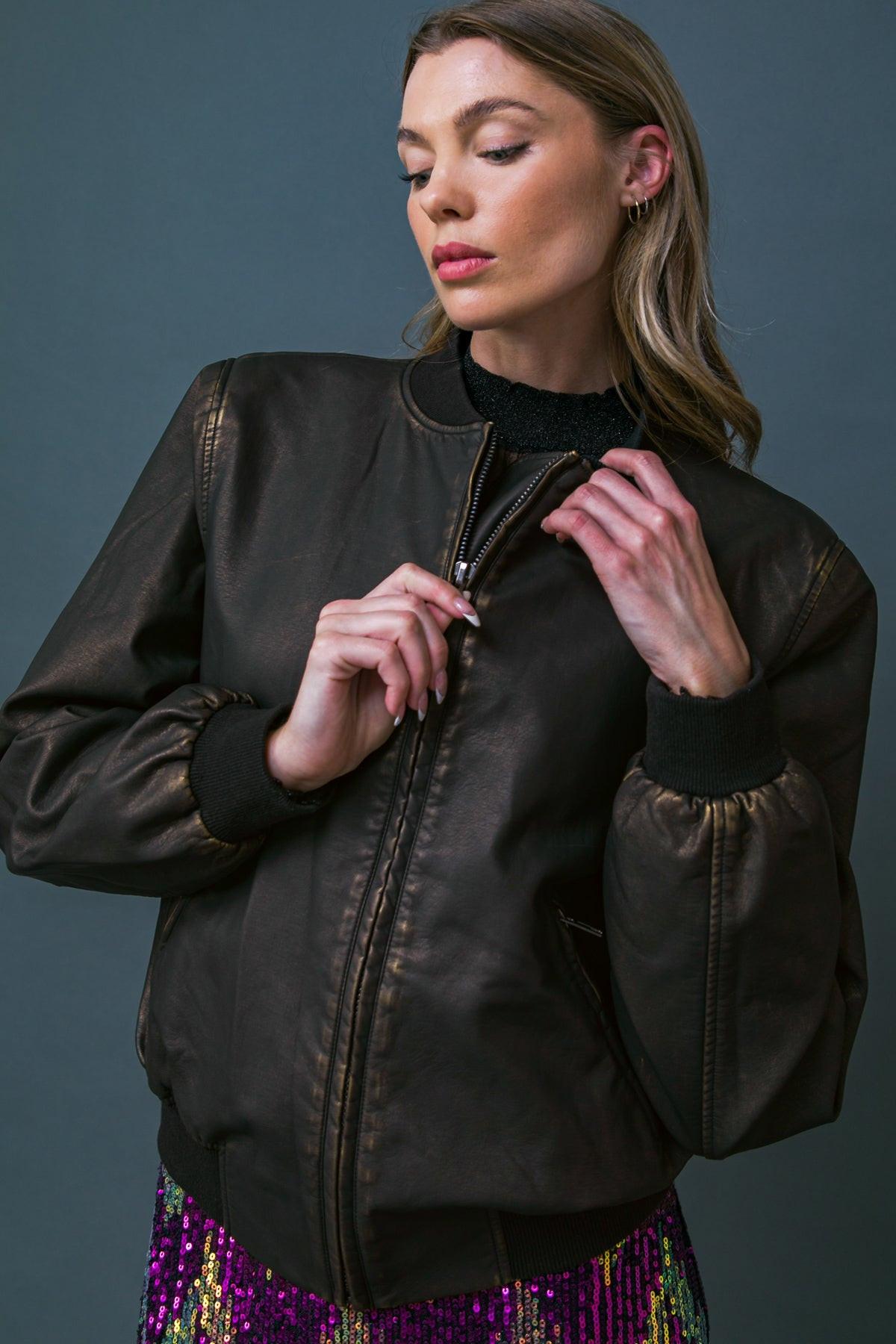MY GREATEST JOY LEATHER JACKET - Glamourous Grace