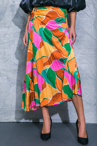 GRACEFUL IMPRESSION WOVEN MIDI SKIRT - Glamourous Grace