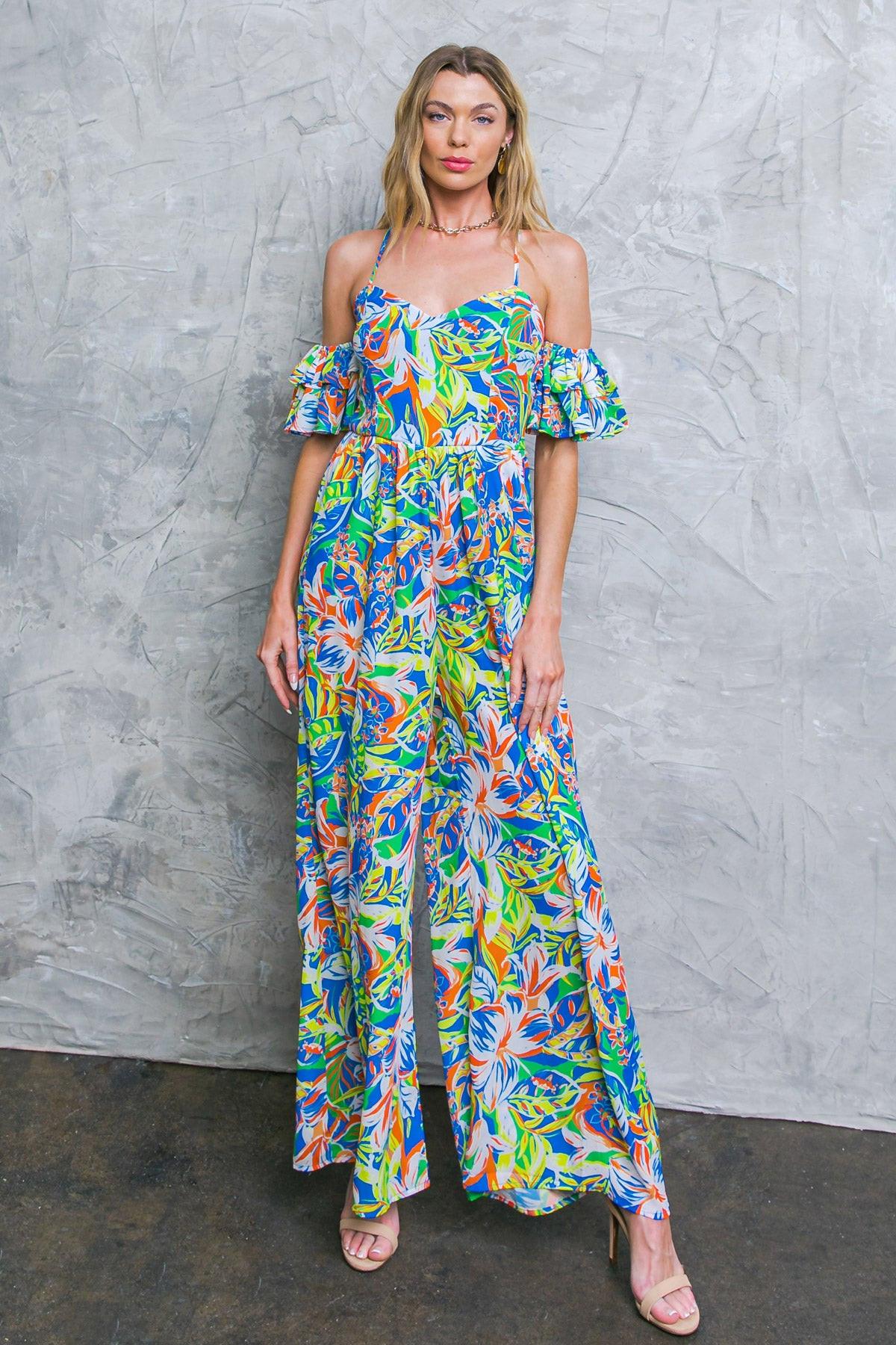 UNSEEN BEAUTY FLORAL WOVEN JUMPSUIT - Glamourous Grace