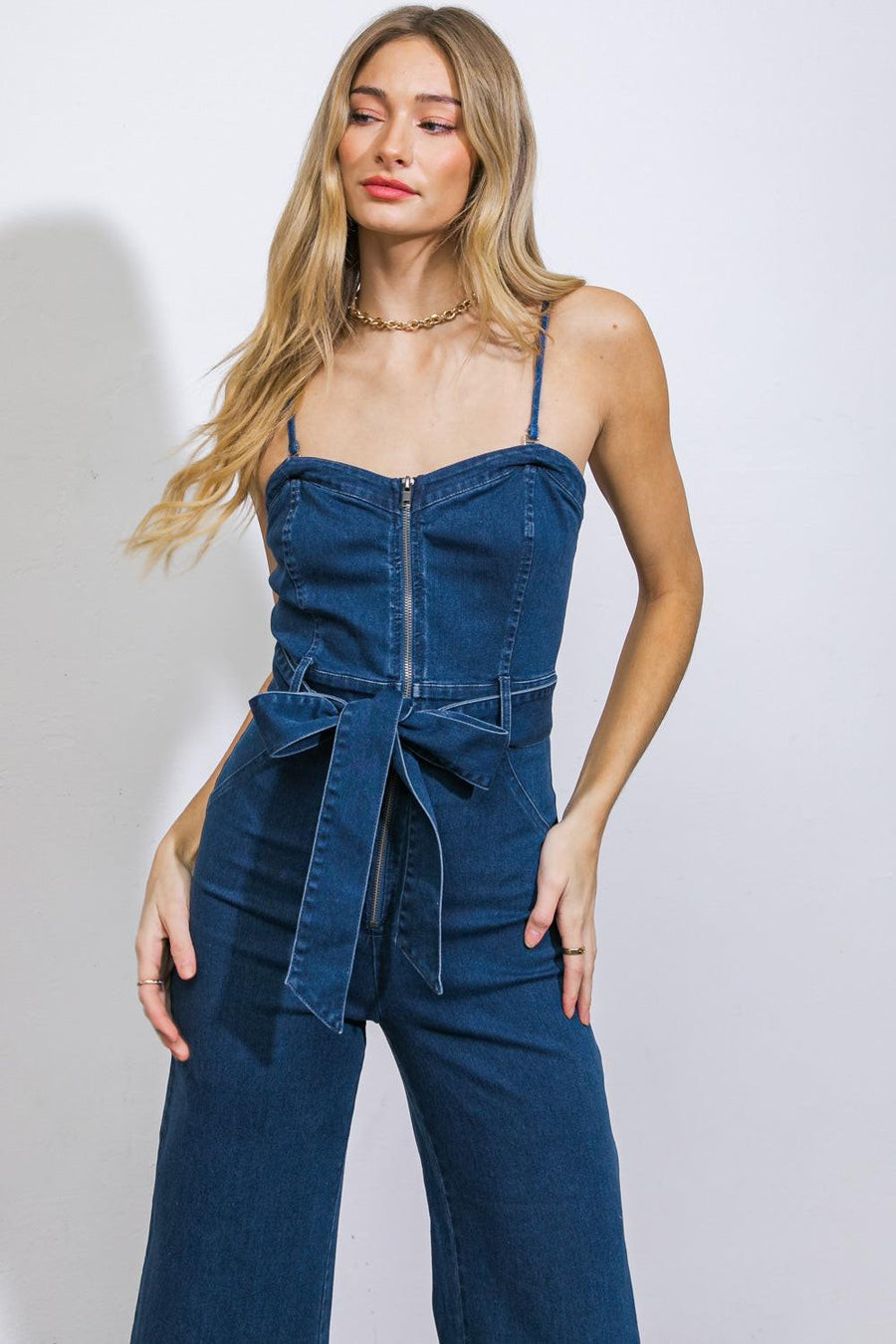 DRIFT AWAY DENIM JUMPSUIT - Glamourous Grace