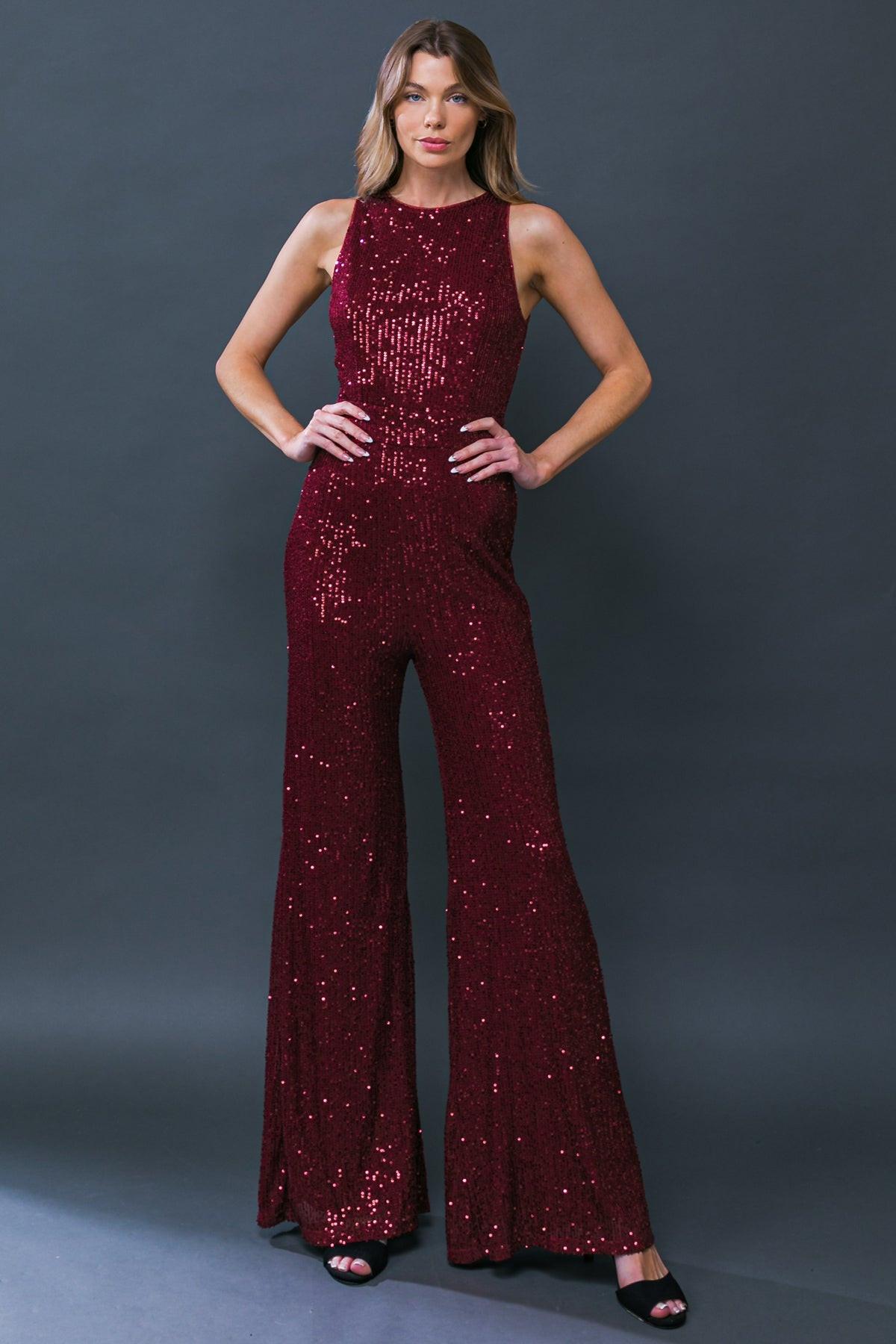 DIVINE WANDERINGS SEQUIN JUMPSUIT - Glamourous Grace