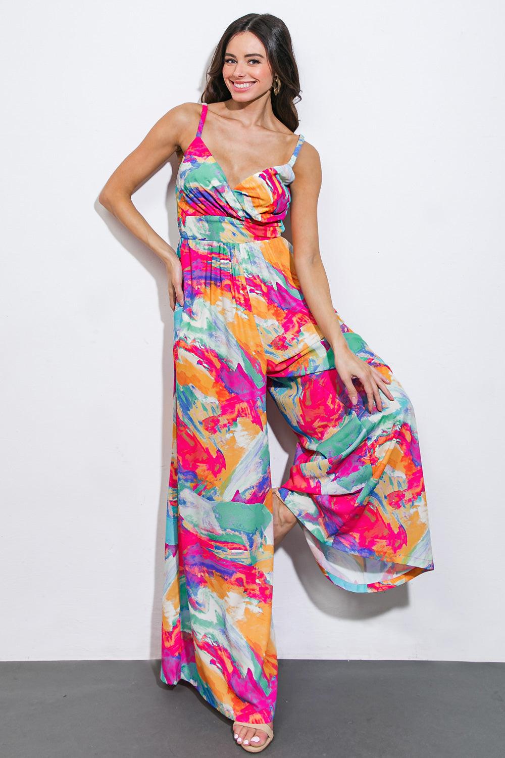 WANDERING AROUND WOVEN JUMPSUIT - Glamourous Grace