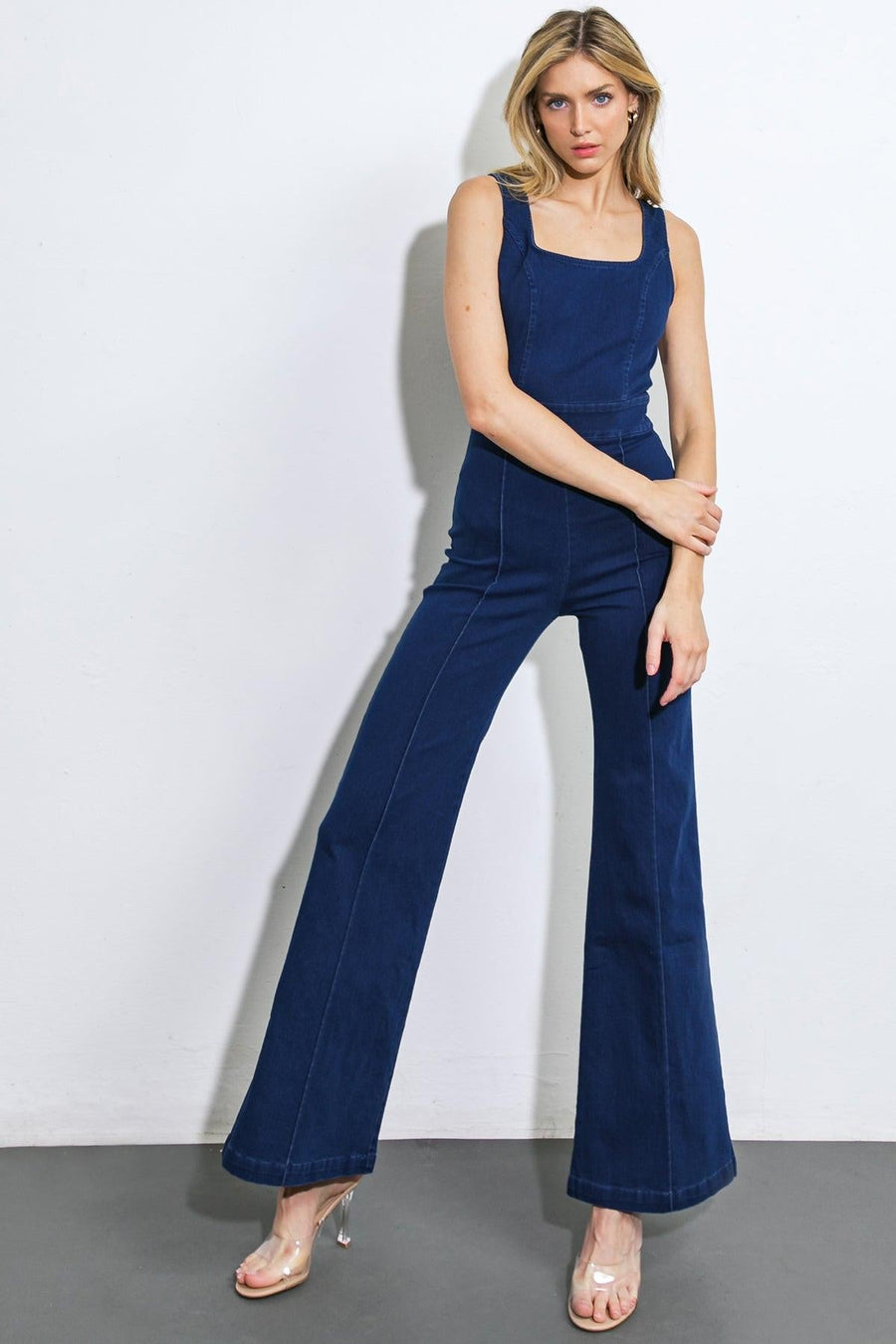 THIS ONE'S FOR YOU DENIM JUMPSUIT - Glamourous Grace