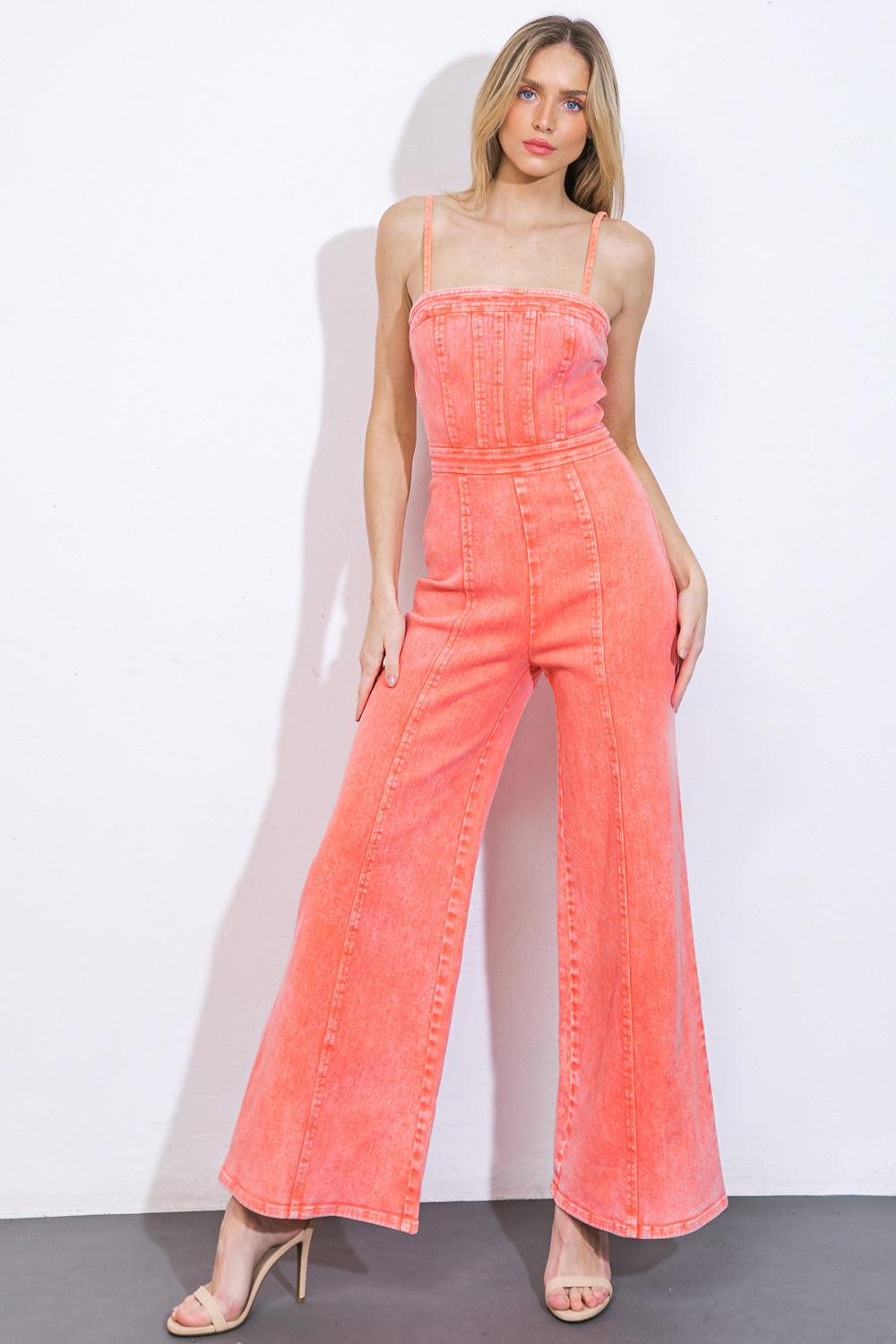 TOTALLY TRENDY TWILL JUMPSUIT - Glamourous Grace