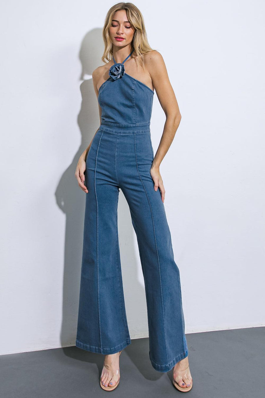 CALL ME LOVELY DENIM JUMPSUIT - Glamourous Grace