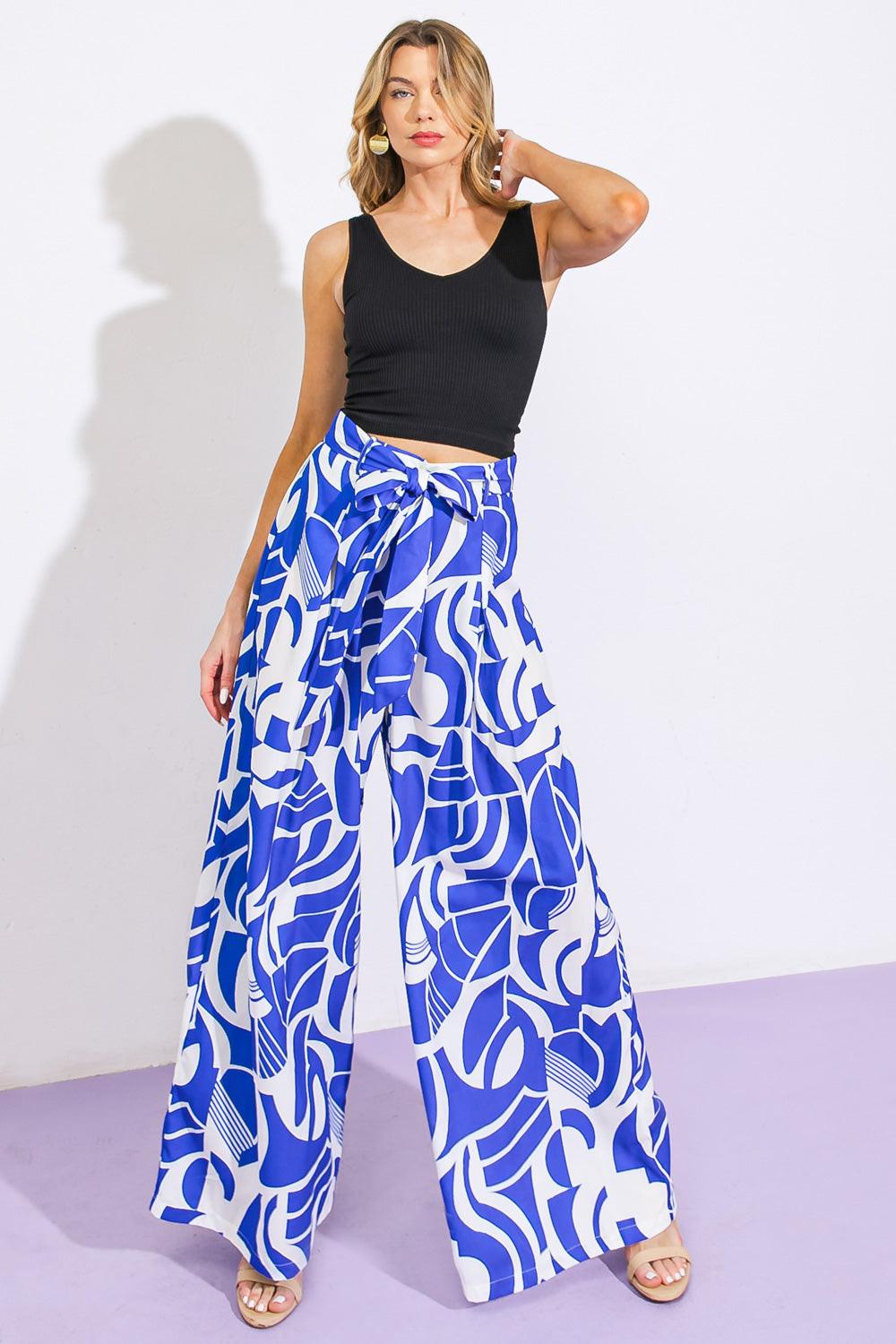 COFFEE CHATS WOVEN PANTS - Glamourous Grace
