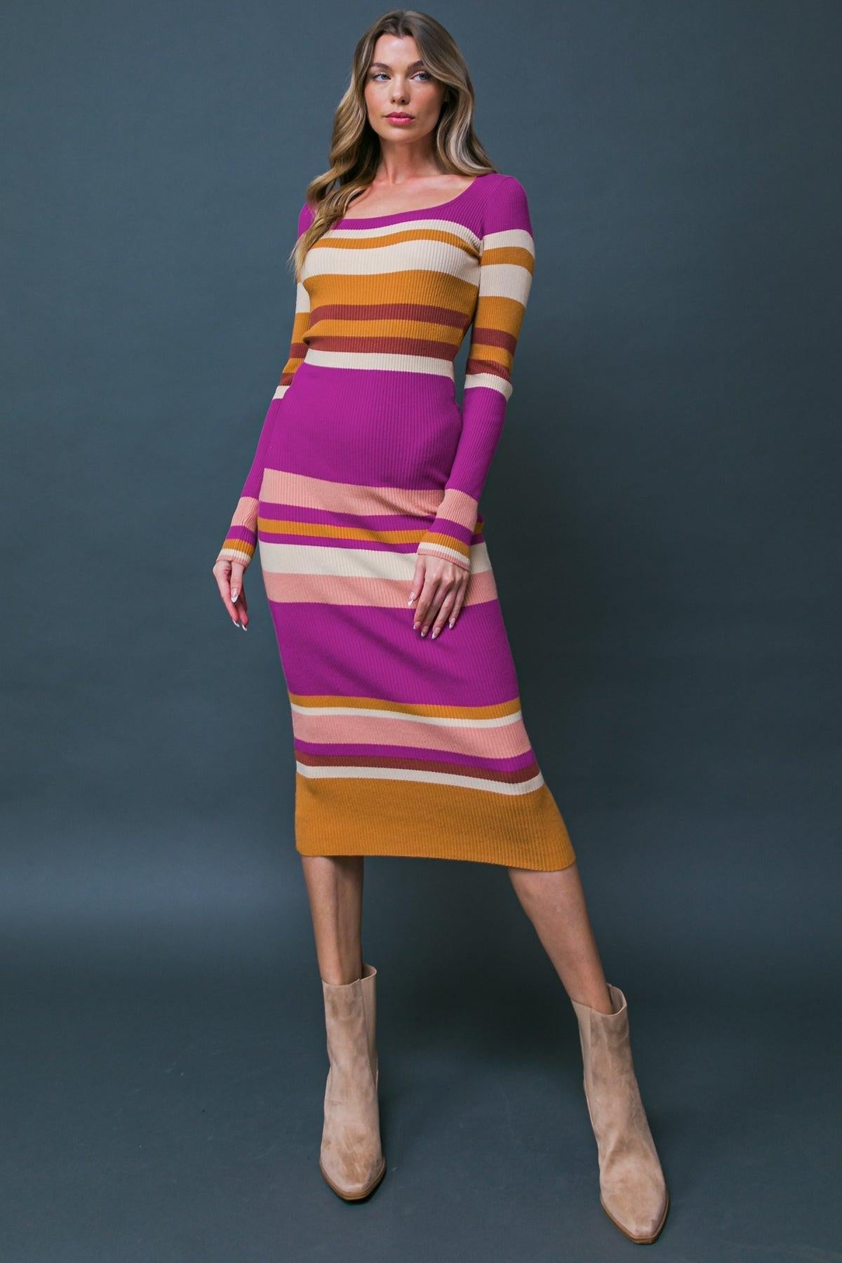 EVENING OF ELEGANCE SWEATER MIDI DRESS - Glamourous Grace