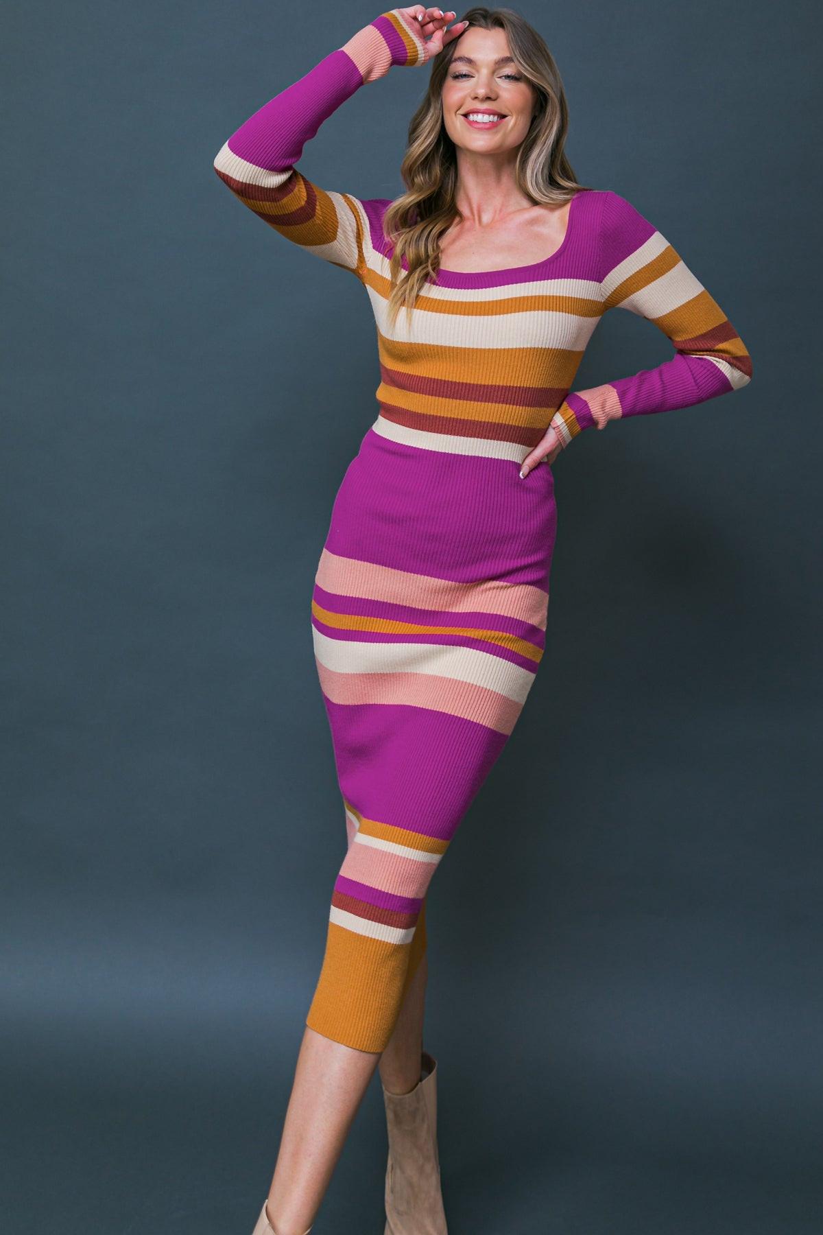 EVENING OF ELEGANCE SWEATER MIDI DRESS - Glamourous Grace