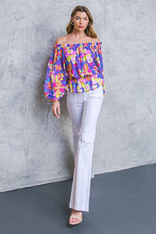 HONESTLY TRUTHFULLY PURPLE WOVEN TOP - Glamourous Grace