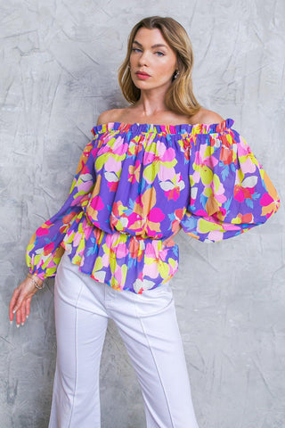 HONESTLY TRUTHFULLY PURPLE WOVEN TOP - Glamourous Grace