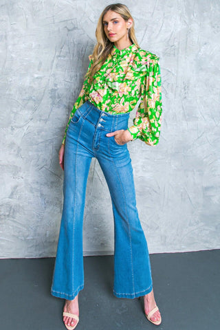 STUCK ON AN ISLAND WOVEN TOP - Glamourous Grace