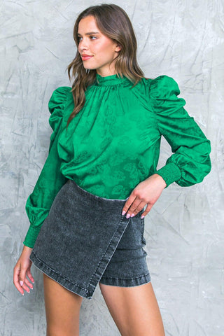 STOLEN GLANCES SATIN TOP - Glamourous Grace