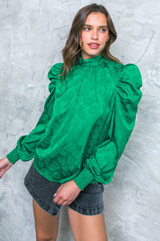 STOLEN GLANCES SATIN TOP - Glamourous Grace