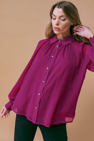 MIDNIGHT CHIC WOVEN TOP - Glamourous Grace