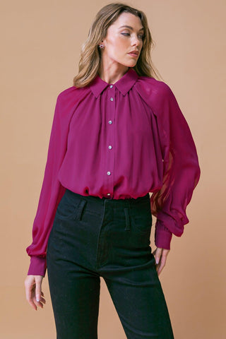 MIDNIGHT CHIC WOVEN TOP - Glamourous Grace