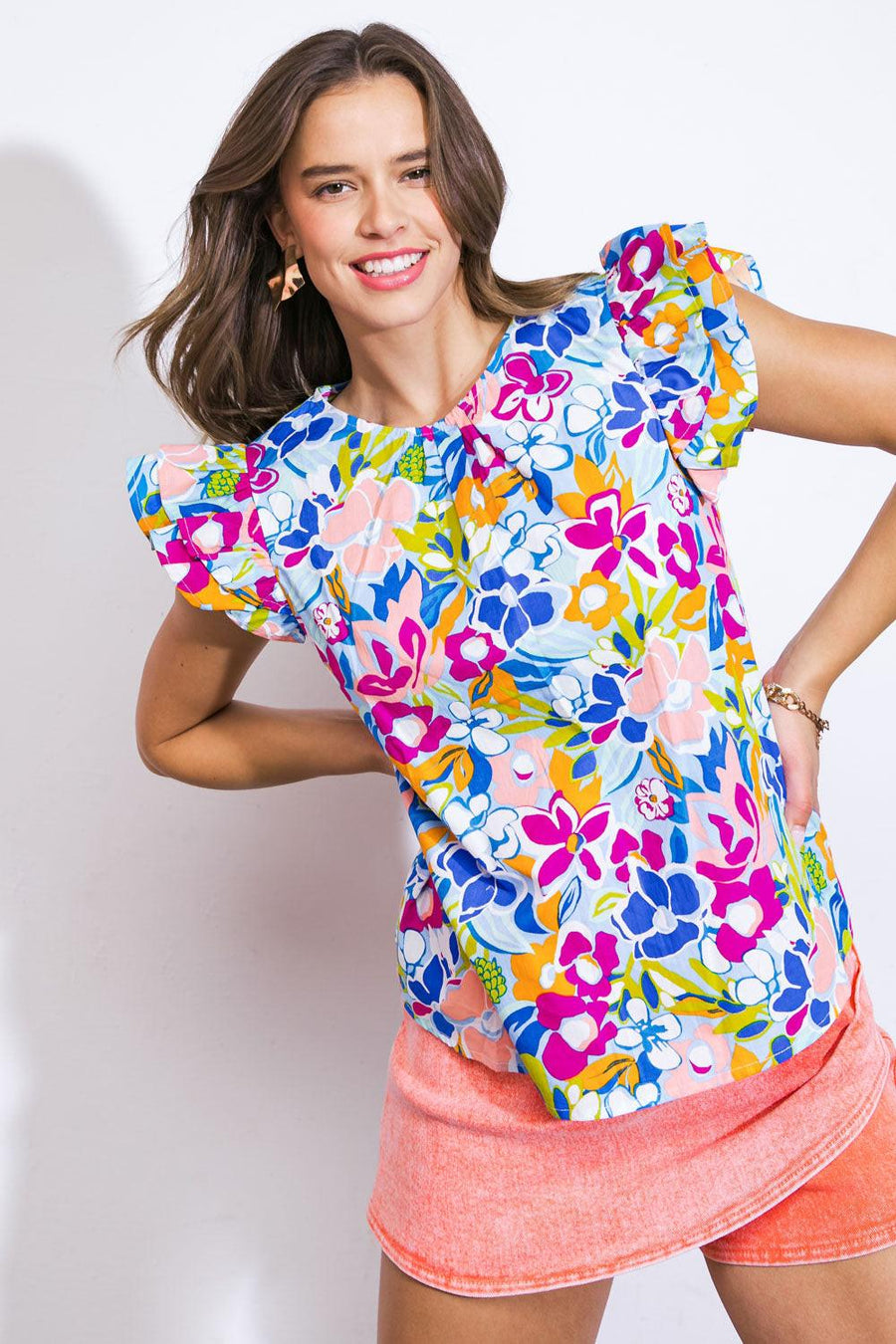 WAITING FOR SUNSHINE WOVEN TOP - Glamourous Grace