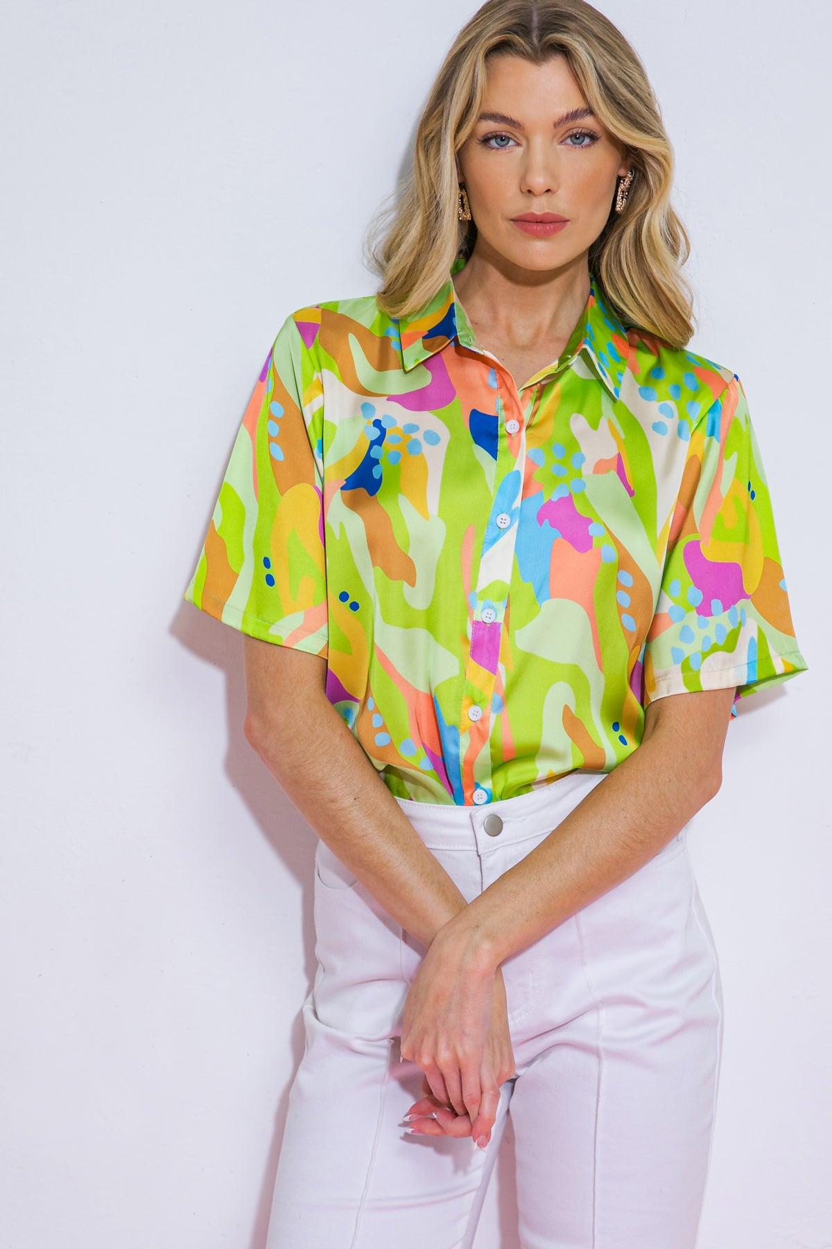 UP FOR ANYTHING WOVEN TOP - Glamourous Grace