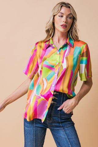 ELEVATED OPTION WOVEN TOP - Glamourous Grace