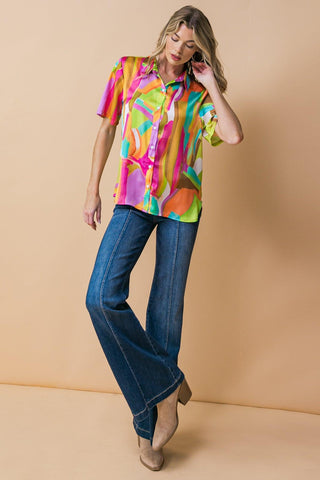 ELEVATED OPTION WOVEN TOP - Glamourous Grace