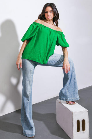 CALL TO ACTION WOVEN TOP - Glamourous Grace