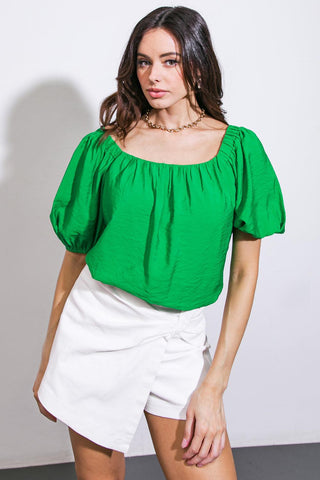 CALL TO ACTION WOVEN TOP - Glamourous Grace