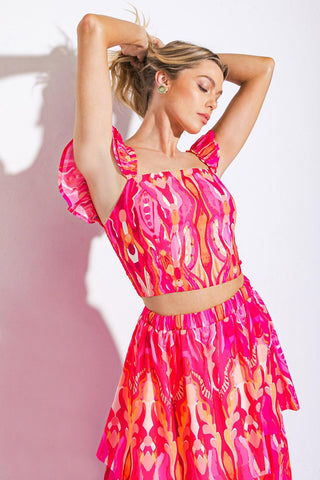 JUST A LITTLE BIT WOVEN SET - Glamourous Grace