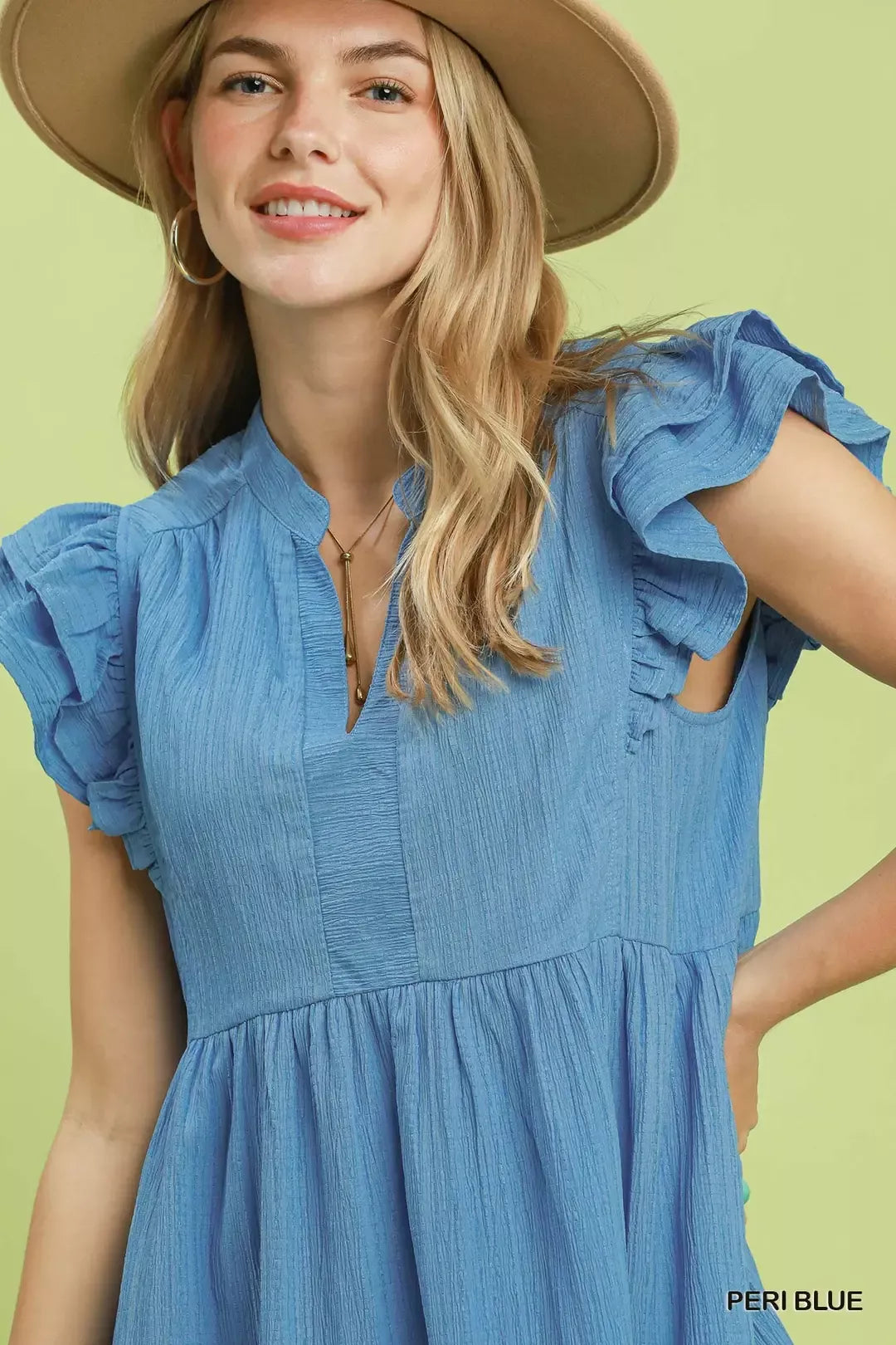 Umgee Ruffle Sleeve Babydoll Dress - Glamourous Grace