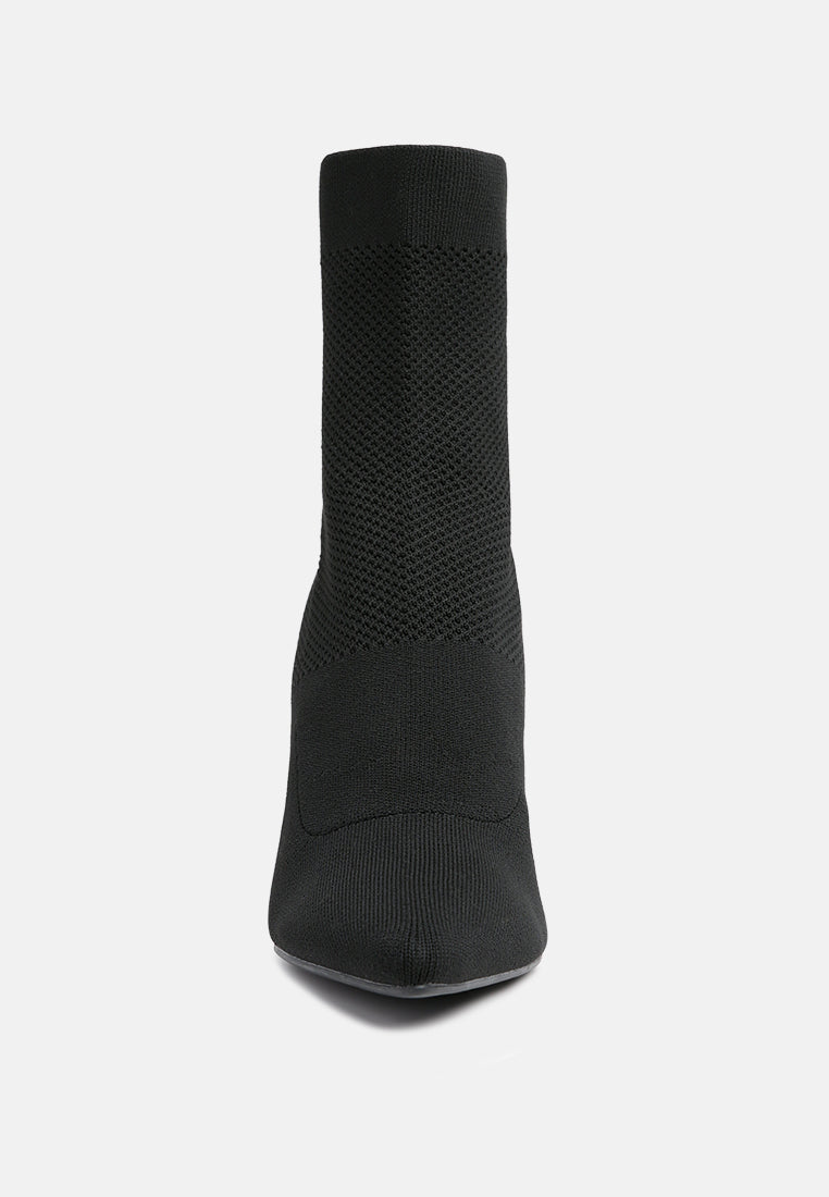 Falcon Black High Ankle Stretch Boots - Glamourous Grace