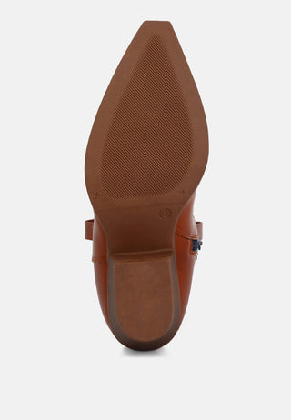 Fallon Faux Leather Patchwork Cowboy Boots - Glamourous Grace