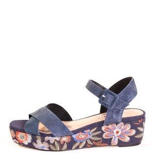 Fancy Embroidered Wedged Sandals - Glamourous Grace