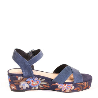 Fancy Embroidered Wedged Sandals - Glamourous Grace