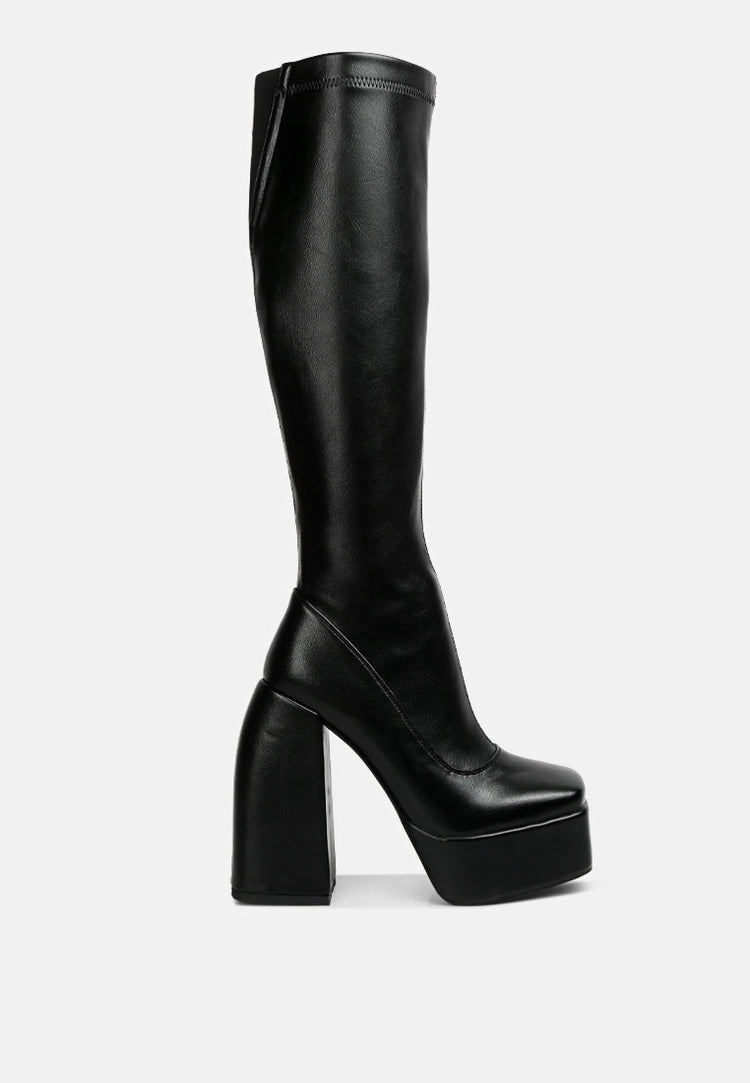 Fanning Platform Long Boots - Glamourous Grace