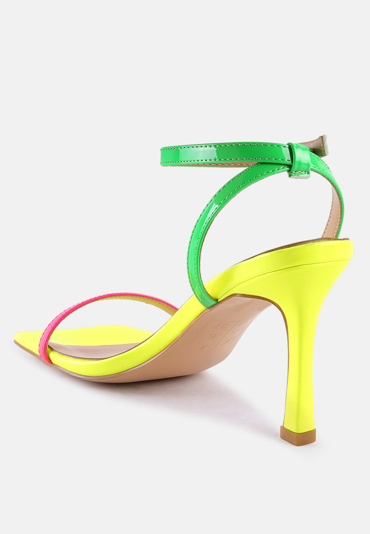 Fantasy Mid Heel Square Toe Sandals - Glamourous Grace