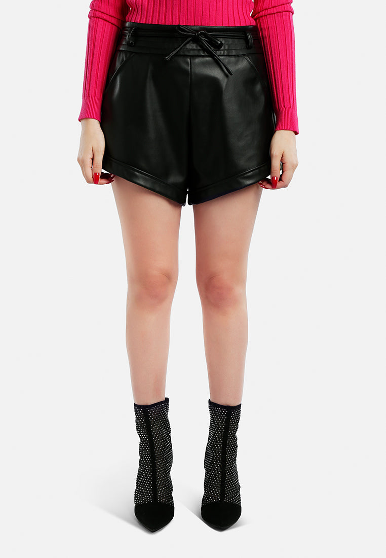 Faux Leather Shorts - Glamourous Grace