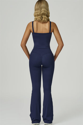 The Flourish Crop Tank Flared Leggings 2-Piece Set
