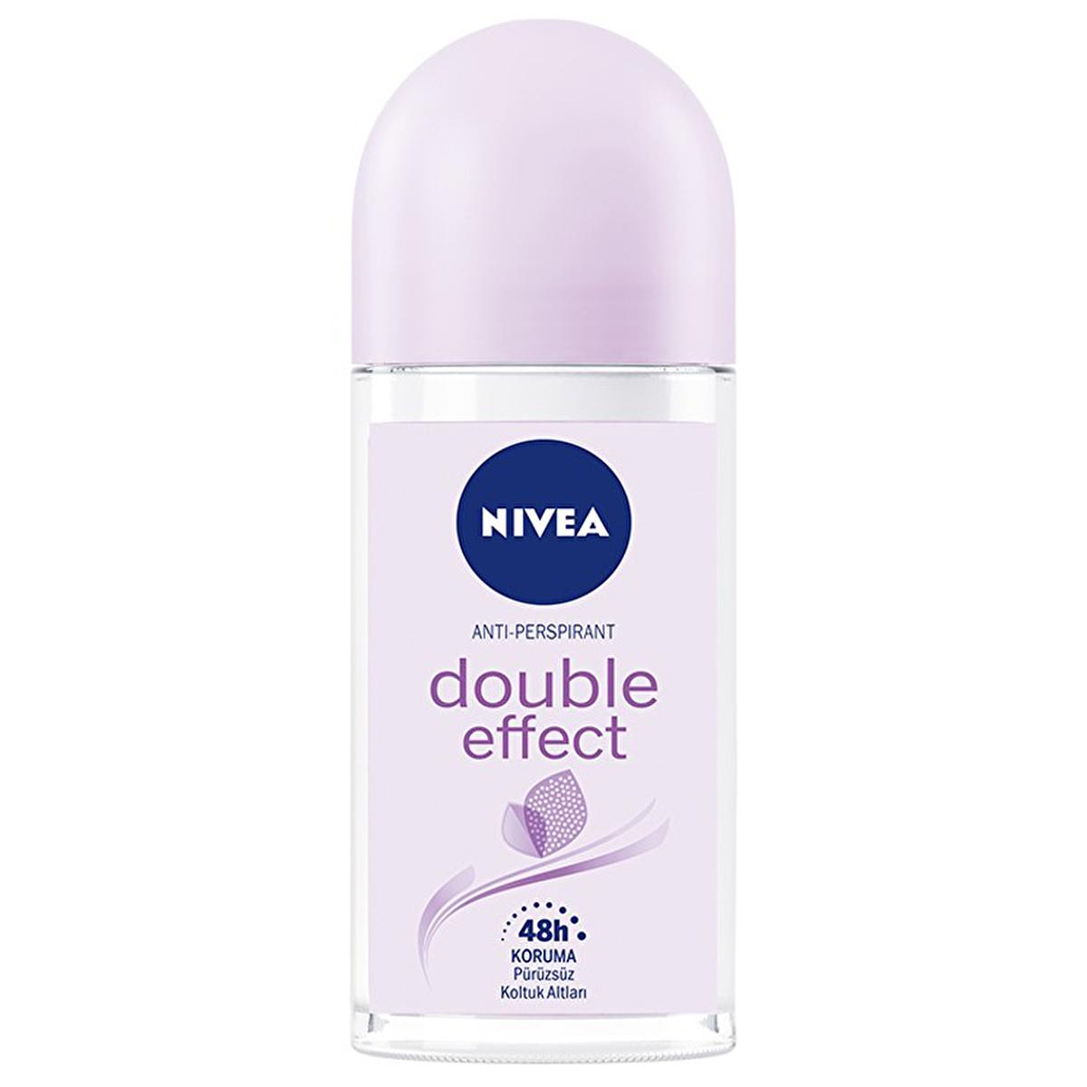 Nivea Double Effect Women's Deodorant Roll-On - 48-Hour Anti-Perspirant Protection, Alcohol-Free, Natural Avocado Extracts - Glamourous Grace