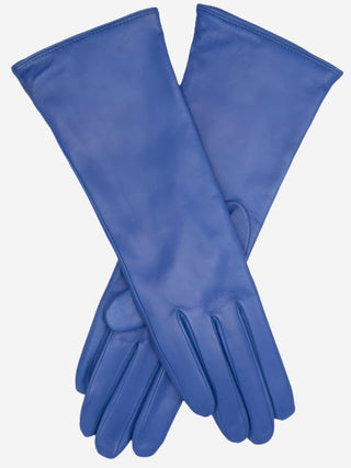 Camilla (blue) - Italian "4 button length" cashmere lined leather gloves - Glamourous Grace