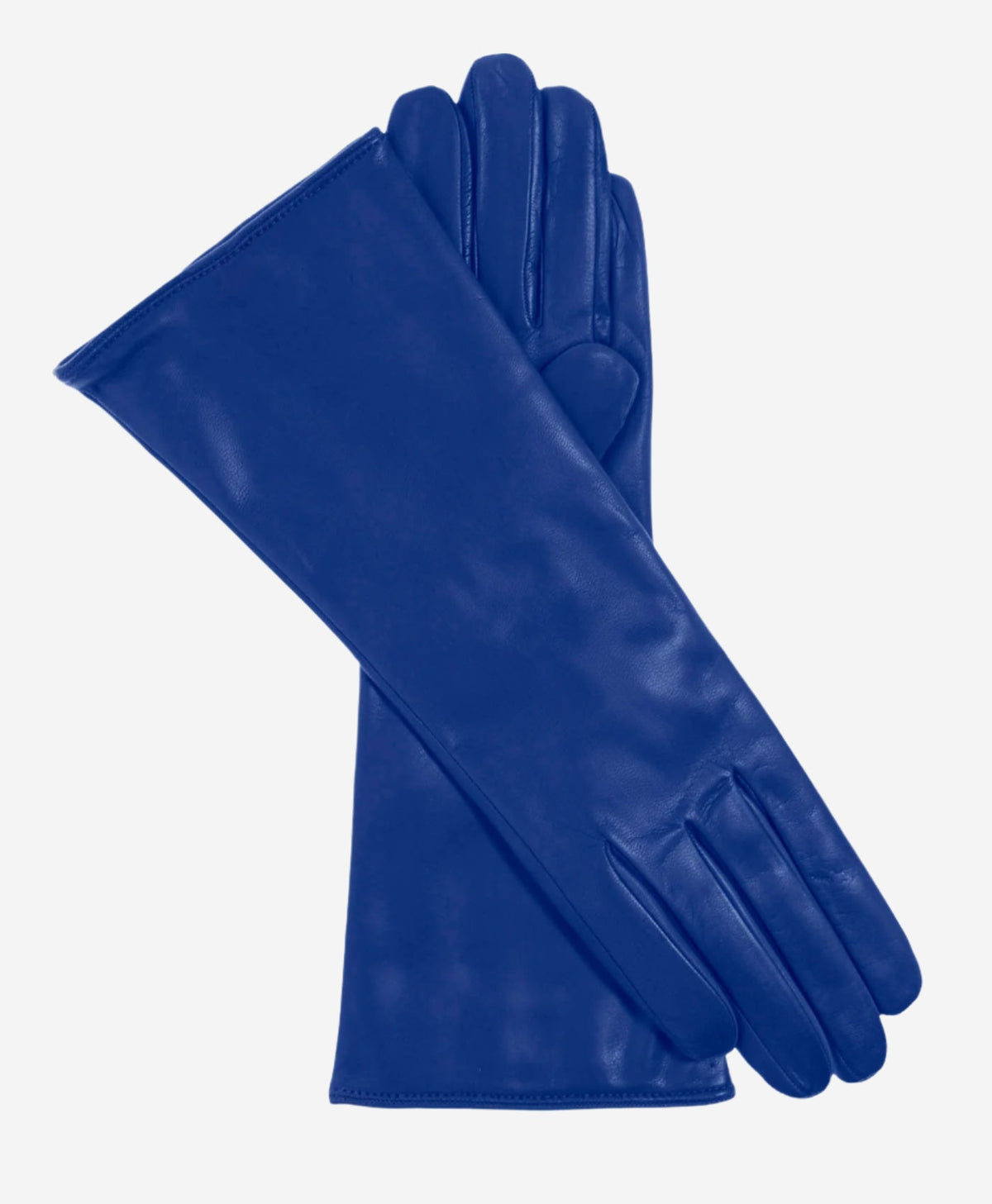Camilla (blue) - Italian "4 button length" cashmere lined leather gloves - Glamourous Grace