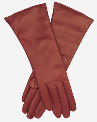 Camilla (claret) - Italian "4 button length" cashmere lined leather gloves - Glamourous Grace