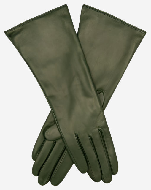 Camilla (forest) - Italian "4 button length" cashmere lined leather gloves - Glamourous Grace