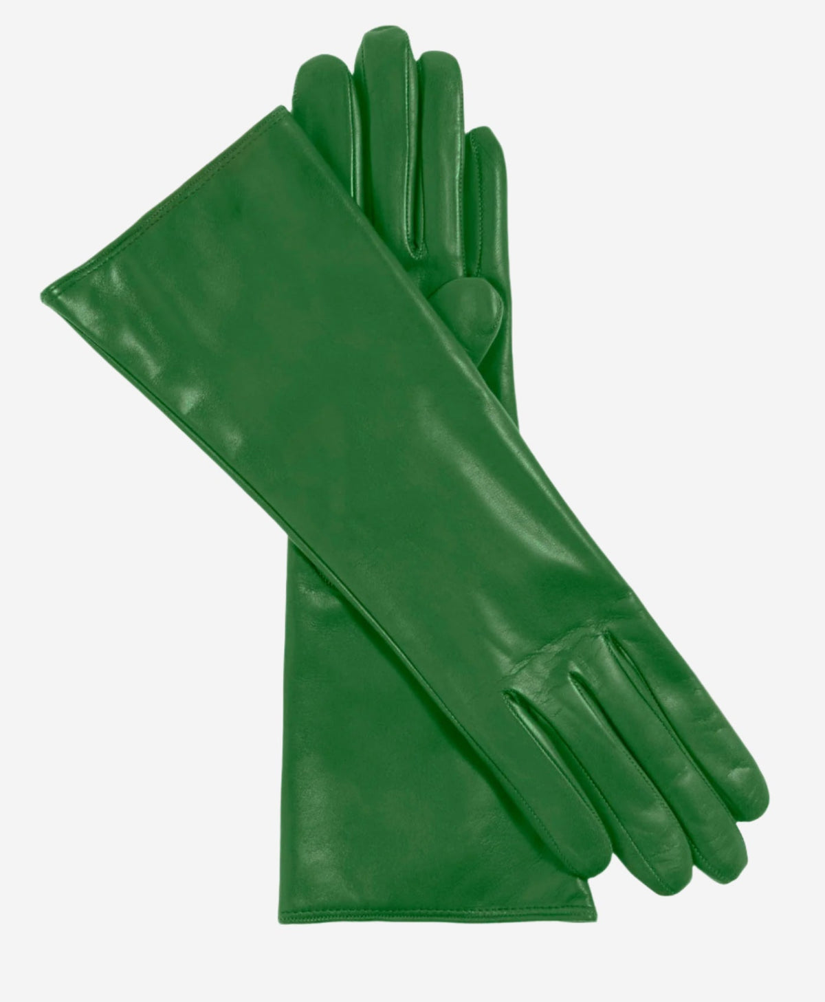 Camilla (green) - Italian "4 button length" cashmere lined leather gloves - Glamourous Grace