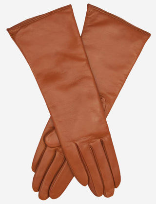 Camilla (medium brown) - Italian "4 button length" cashmere lined leather gloves - Glamourous Grace