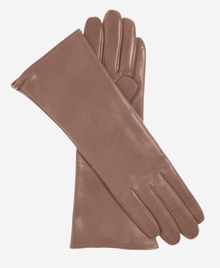 Camilla (mocha) - Italian "4 button length" cashmere lined leather gloves - Glamourous Grace