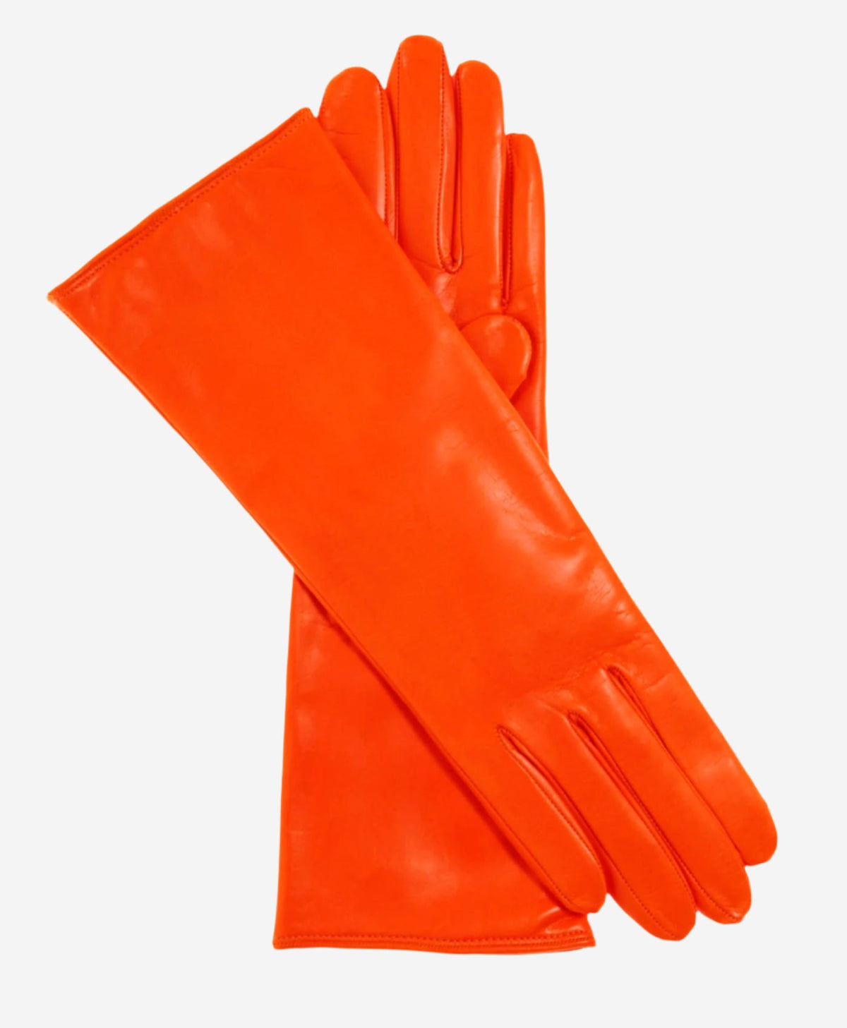 Camilla (pumpkin) - Italian "4 button length" cashmere lined leather gloves - Glamourous Grace