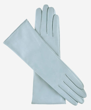 Camilla (sky) - Italian "4 button length" cashmere lined leather gloves - Glamourous Grace