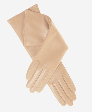 Leonora (rosewater) - Italian cashmere lined 6-button length leather gloves - Glamourous Grace