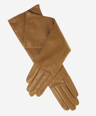 Leonora (vac) - Italian cashmere lined 6-button length leather gloves - Glamourous Grace