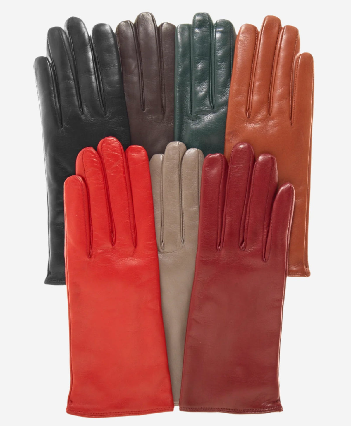 FC04 (black) - Women's Italian Cashmere Lined Leather Gloves - Glamourous Grace