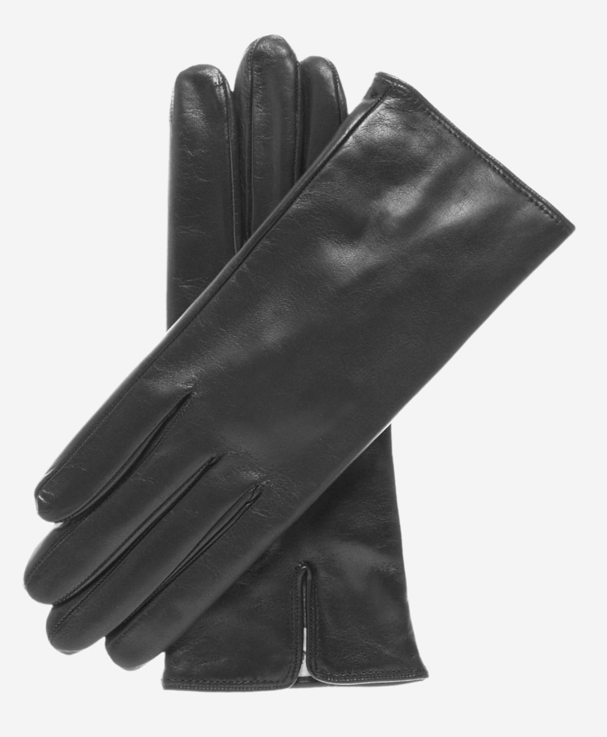 FC04 (black) - Women's Italian Cashmere Lined Leather Gloves - Glamourous Grace