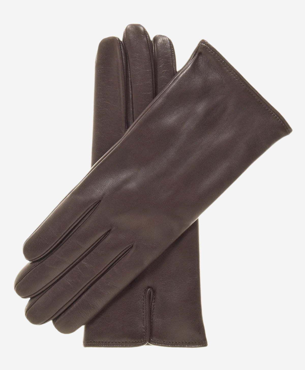 FC04 (dark brown) - Women's Italian cashmere lined leather gloves - Glamourous Grace